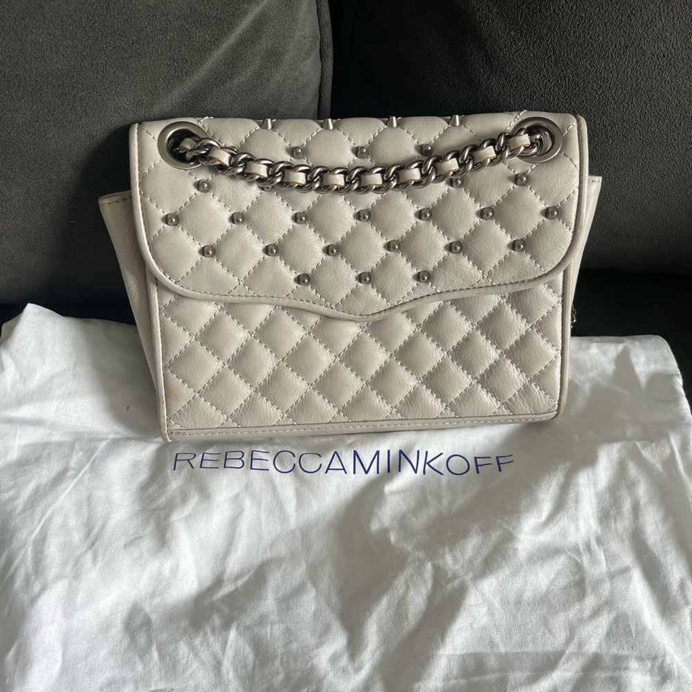Rebecca Minkoff Gray Quilted Chain Shoulder Bag